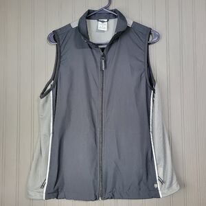 Columbia Windbreaker Vest Mesh Detail Outdoor Sleeveless Black/Gray Women's  MD